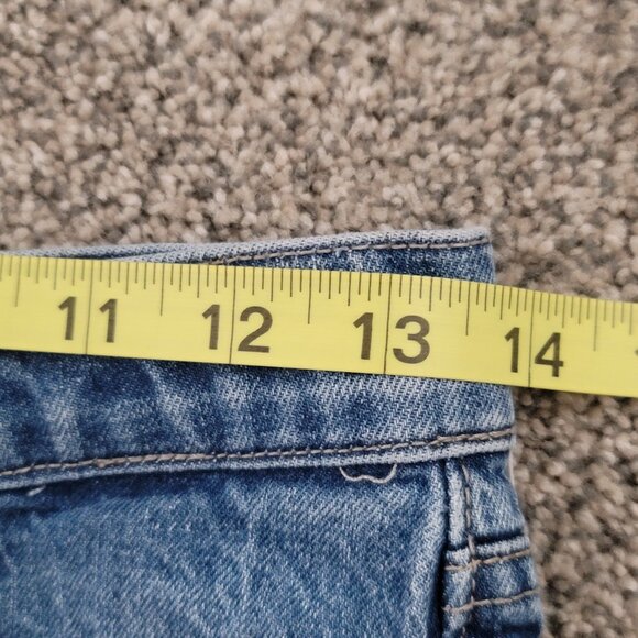 Lucky Brand Ladies Size 24 00 Blue Mid Rise Cut Off Distressed Shorts - Picture 5 of 9